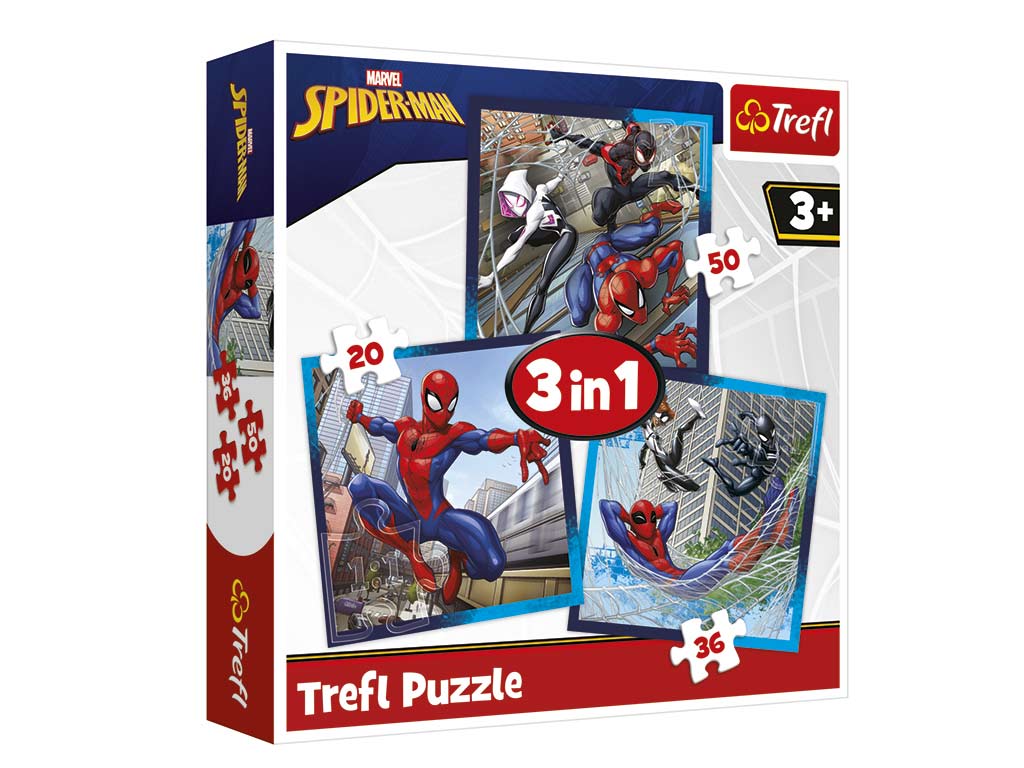 R.34874-PUZLE 3 EN 1 SPIDERMAN cod. 8000366
