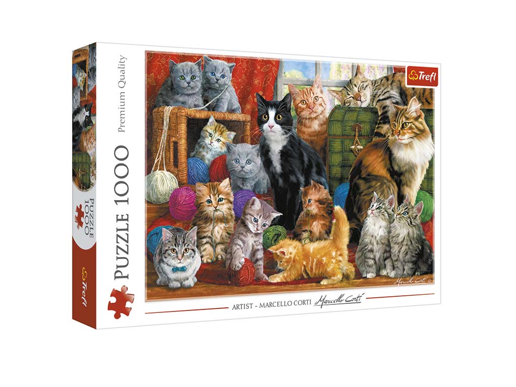 R.10555-PUZLE 1000 PZS. ENCUENTRO FELINO cod. 8000378