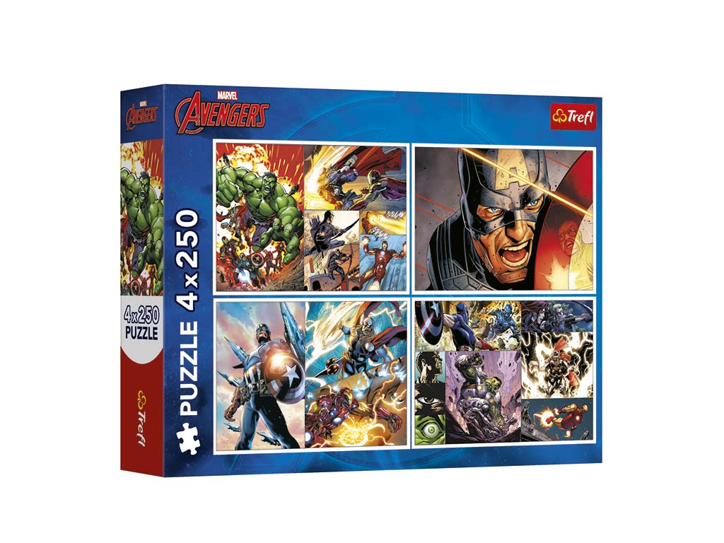 PUZLE 4X250 PZS. HEROIC/DISNEY MARVEL cod. 8000383