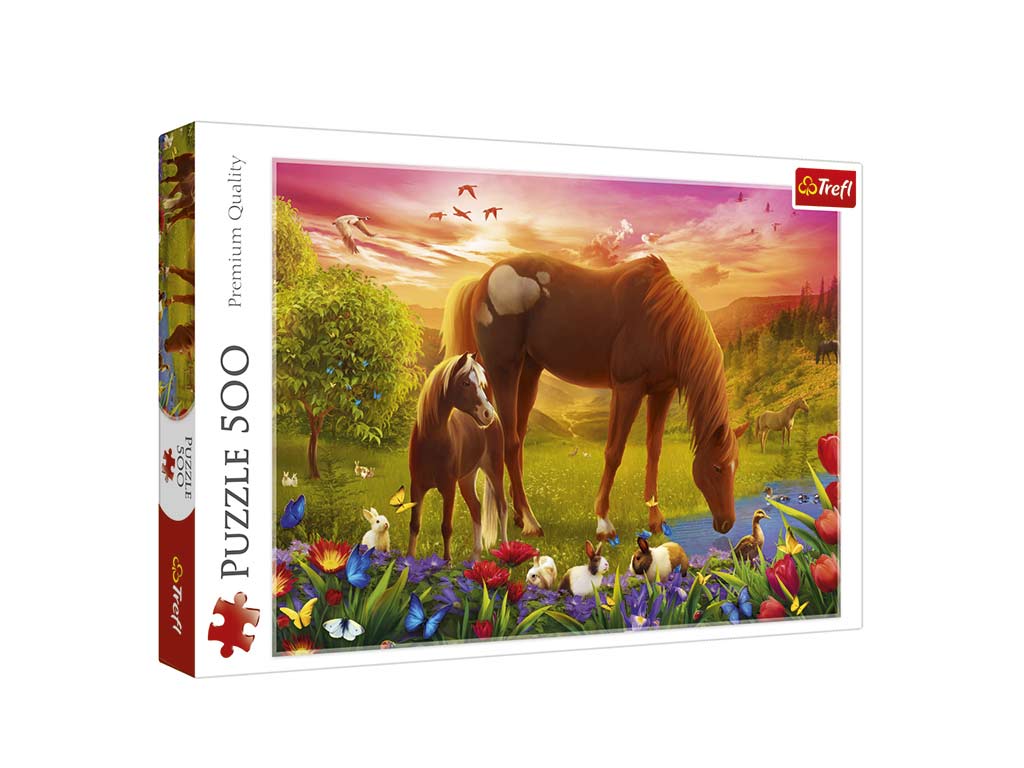 R.37451-PUZLE 500 PZS. CABALLOS EN PRADO cod. 8000400