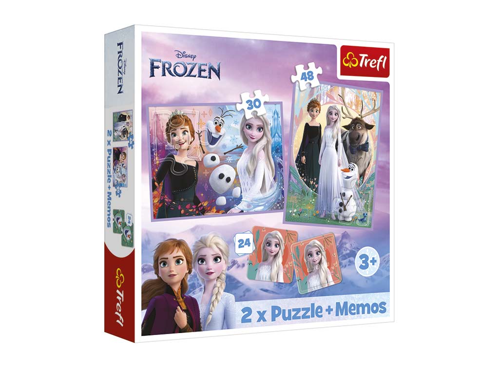 PUZLE 2 EN 1+MEMOS PRINCESAS/FROZEN cod. 8000401