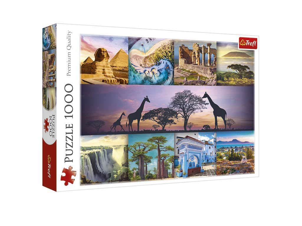 R.10792-PUZLE 1000 PZS. COLLAGE AFRICA cod. 8000455