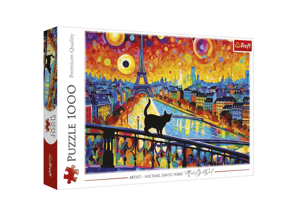 R.10795-PUZLE 1000 PZS. GATO EN PARIS cod. 8000458