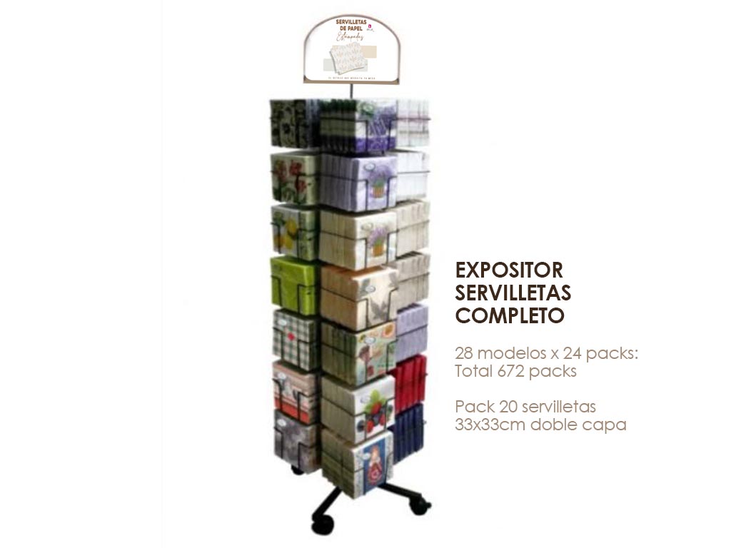 EXPOSITOR 672 SERVILLETAS EN DISPLAY cod. 8000501