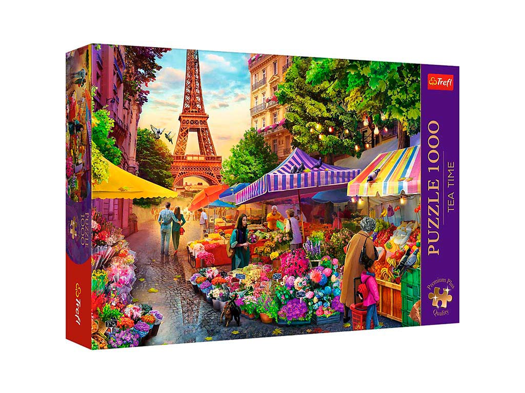 R.10799-PUZLE 1000 PZS.TEA TIME: FLOWER MARKET cod. 8000538