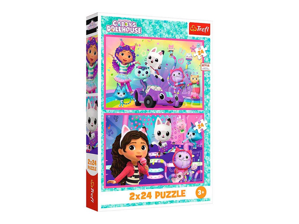 R.34433 PUZZLES 2X24 PZS.PLAYING WITH GABBY cod. 8000563