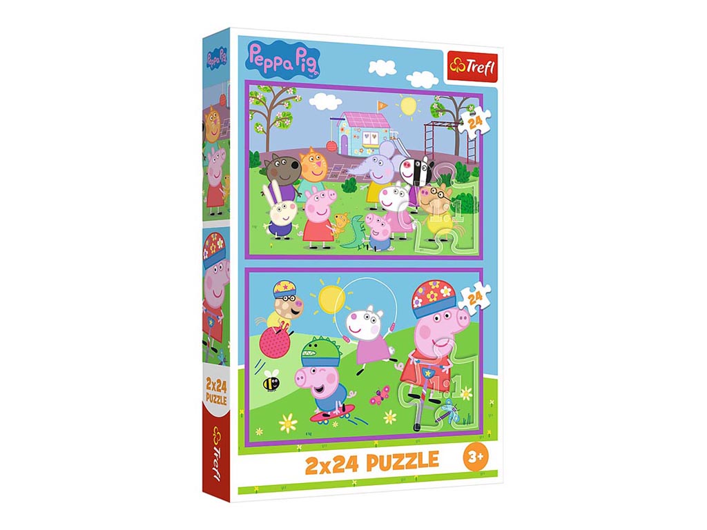 R.34435 PUZLE 2X24 PZS.PEPPA ON THE PLAY cod. 8000565