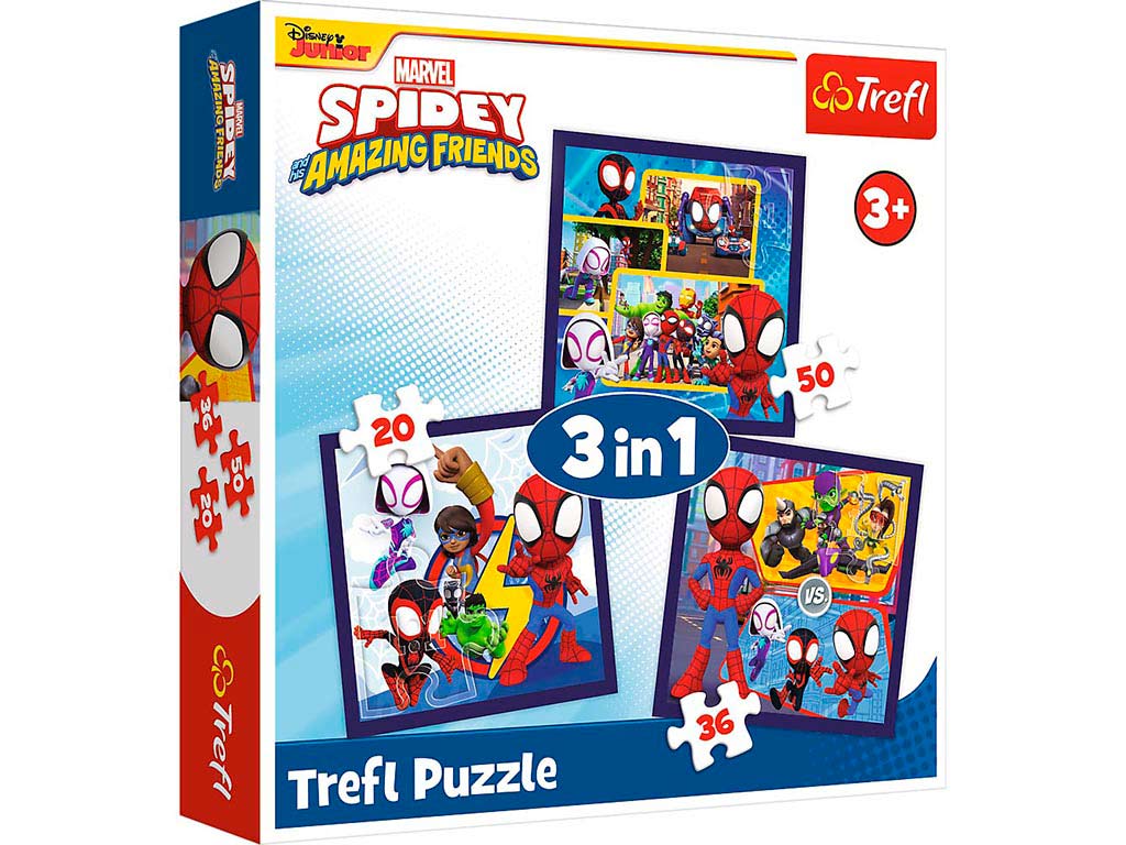 R.34892 PUZLE -3 EN 1-SPIDERS AND DINOSAURS cod. 8000573