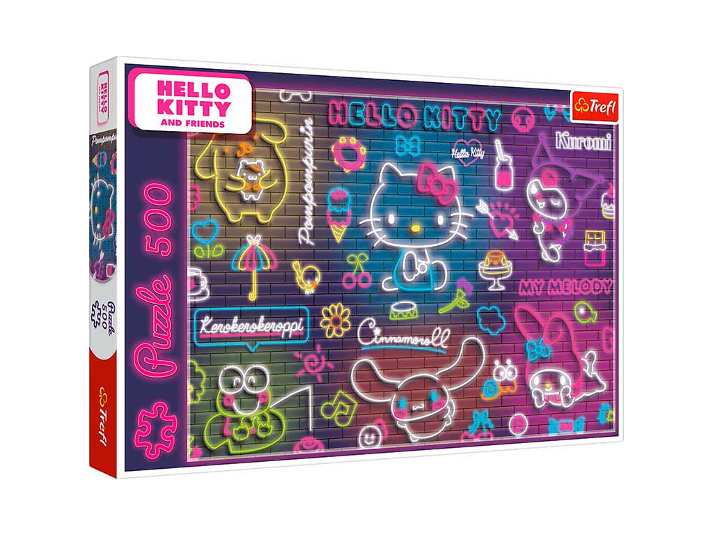 R.37523 PUZLE 500 PZS.NEON HELLO KITTY cod. 8000582