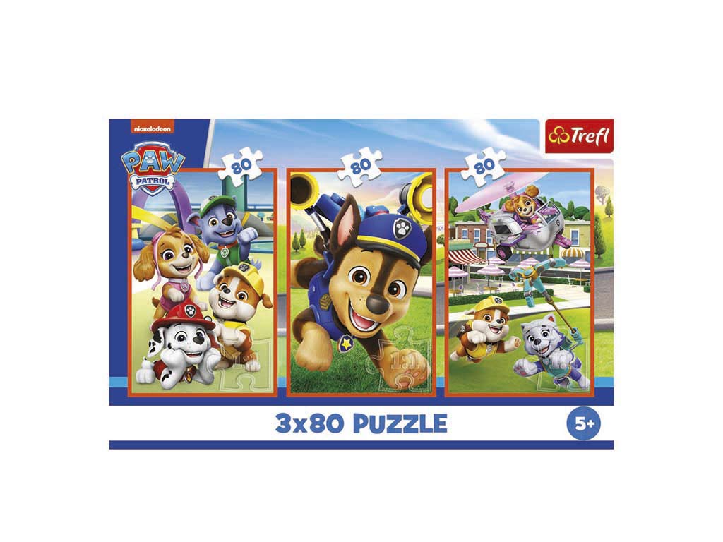 R.34886-PUZLE 3X80 PZS. PAW PATROL cod. 8000640