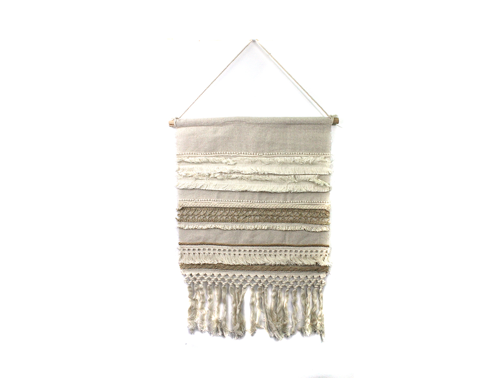 WHITE FABRIC DECORATION HANGER cod. 9000593