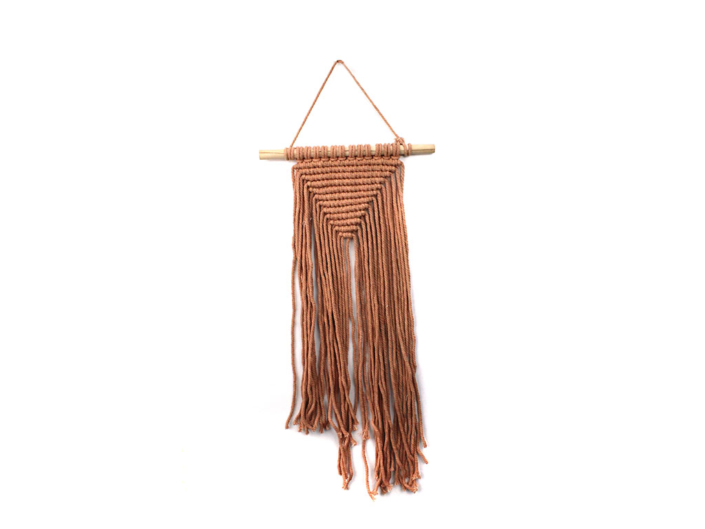 BROWN FABRIC DECORATION HANGER cod. 9000594