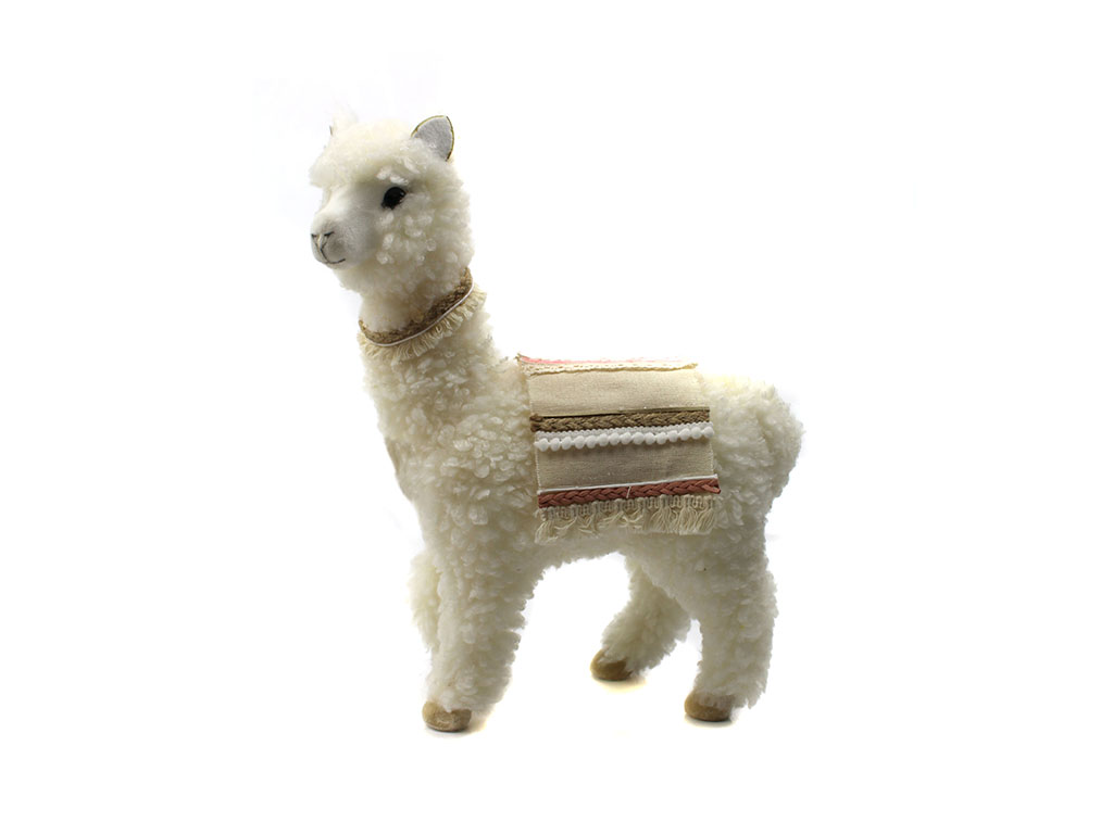 WHITE BIG LLAMA W/DECORATION cod. 9000602