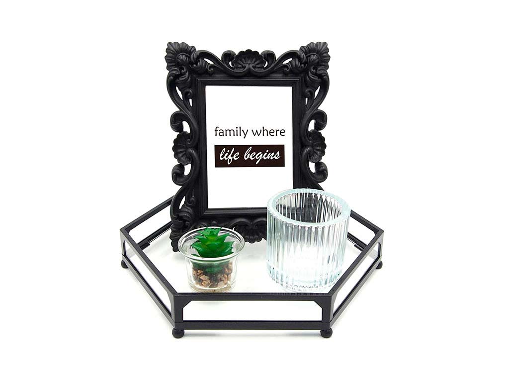 TRAY/PHOTO FRAME DECORATION SET cod. 9000696