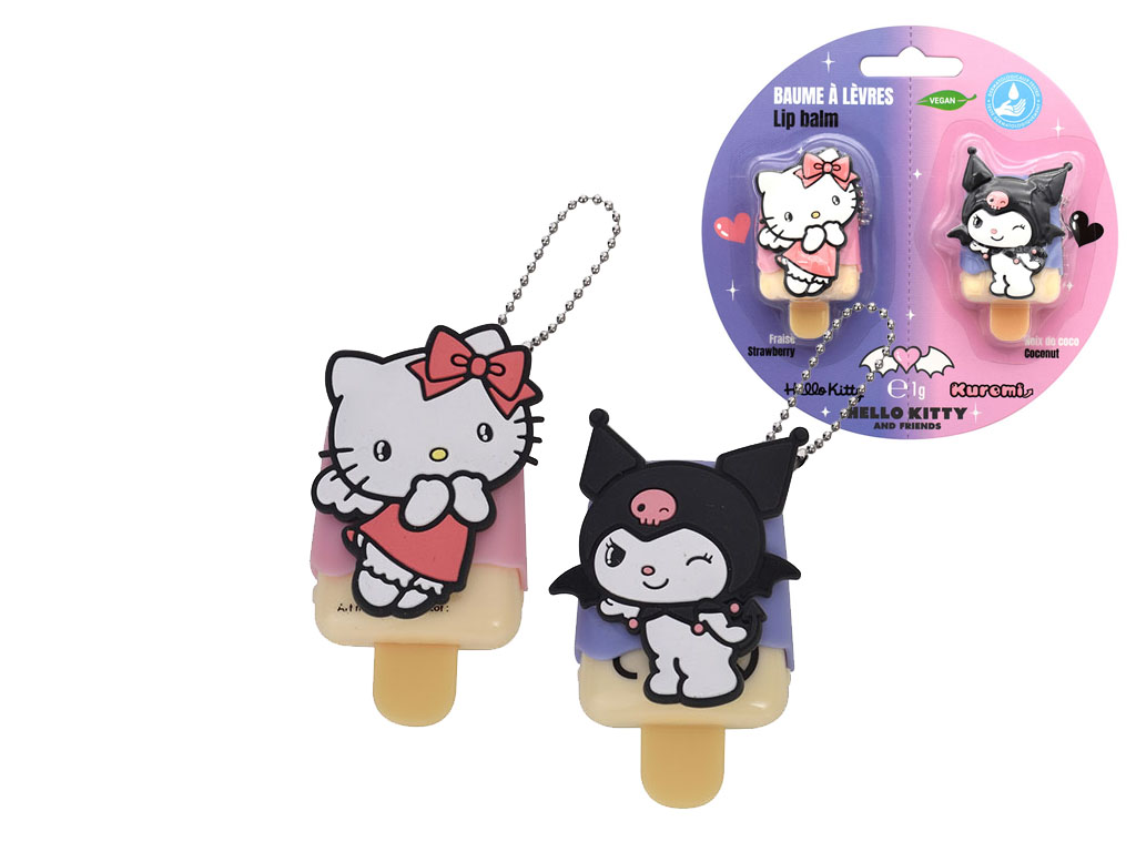 R.40509542 SET 2 BALSAMO LABIAL HELLO KITTY Y KUROM cod. 9000873