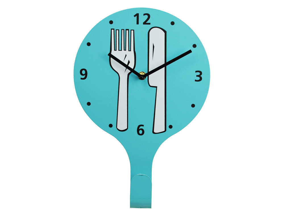 RELOJ COCINA AZUL COLGADOR PAÑOS cod. 9100244