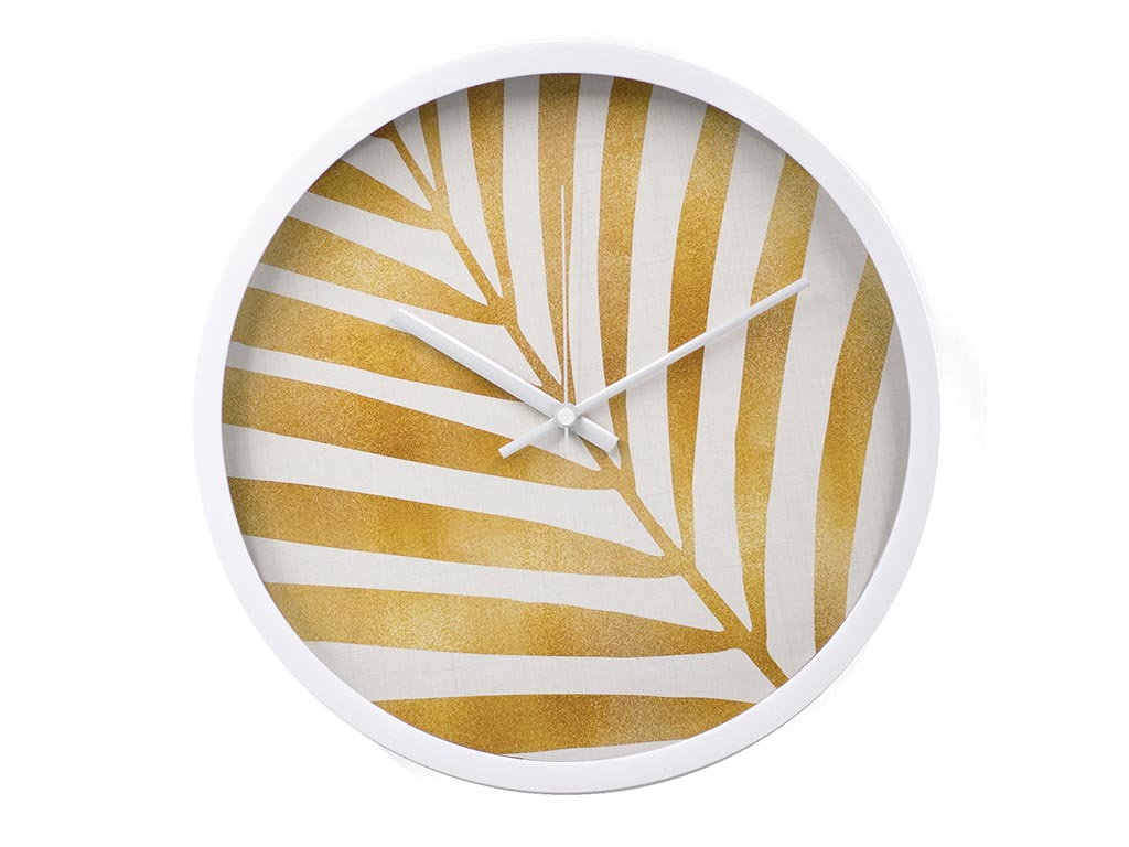 LEAVES CLOCK 30 CM. cod. 9100322