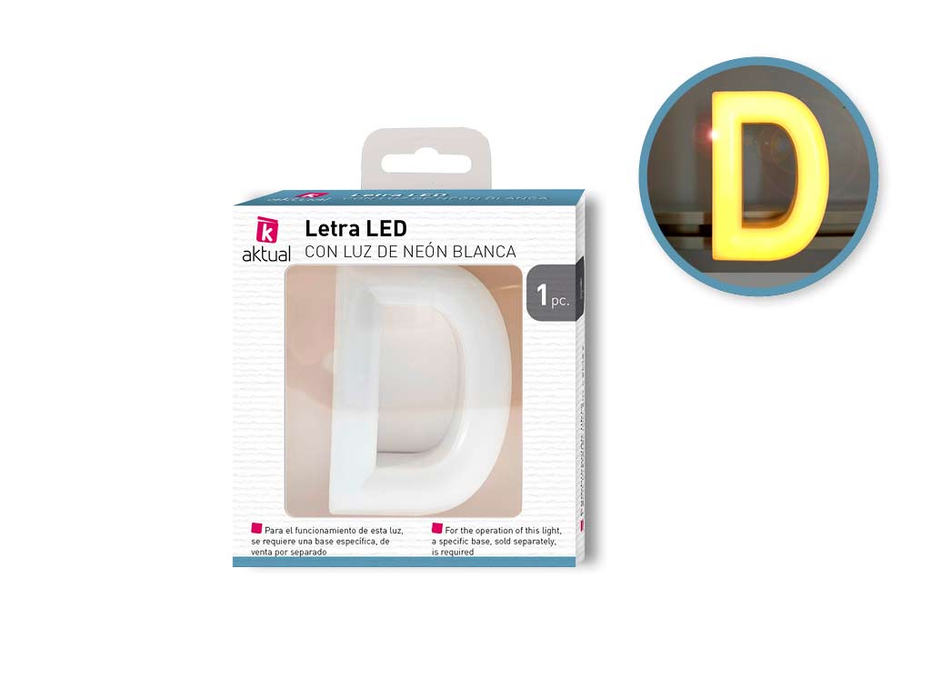 LETTRE NEON -D- cod. 9100329