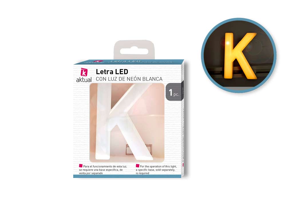 NEON LETTER -K- cod. 9100336