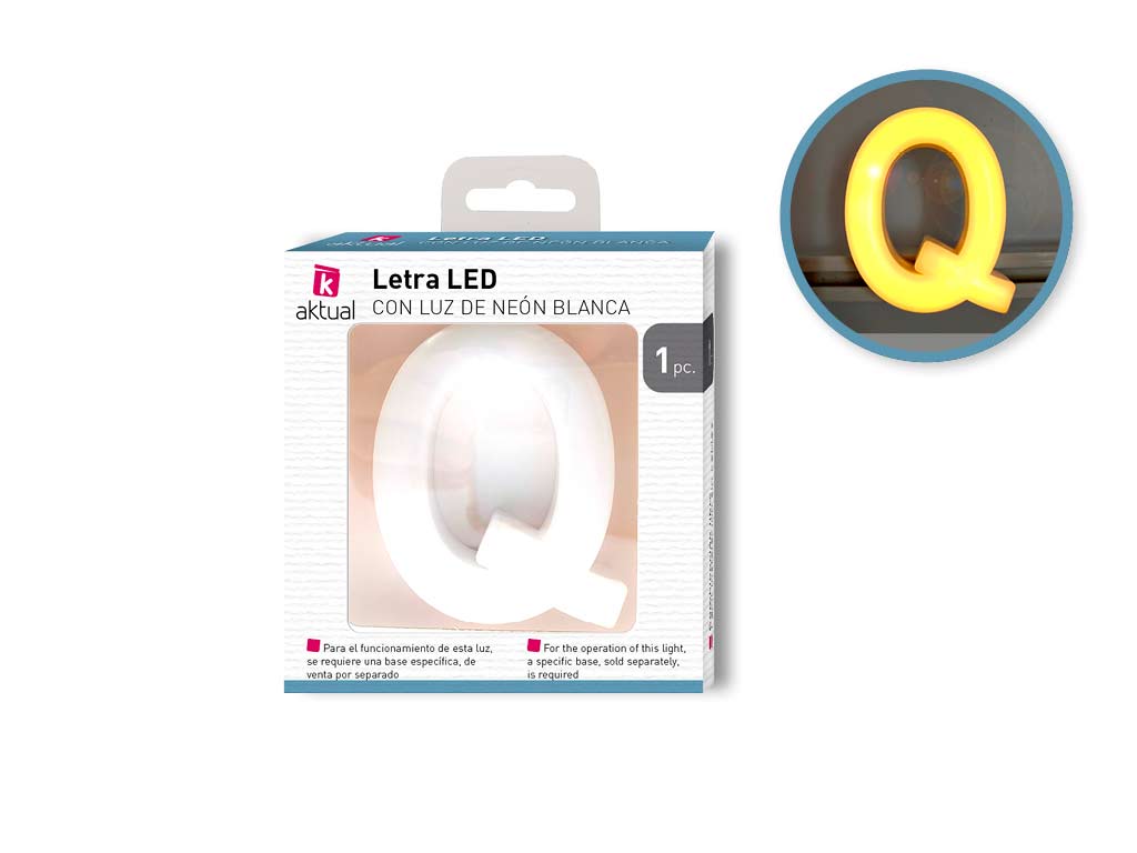 LETTERA NEON -Q- cod. 9100342