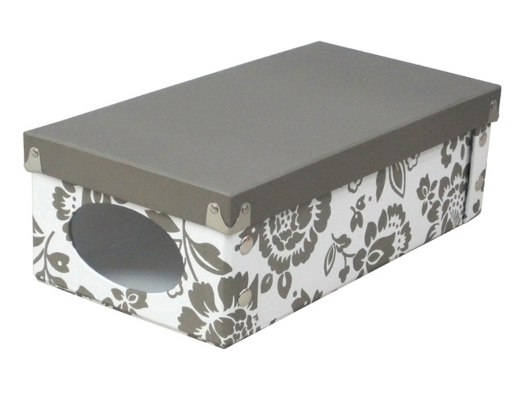 CAJA PLEGABLE VENT. FLOR GRIS cod. 9200228