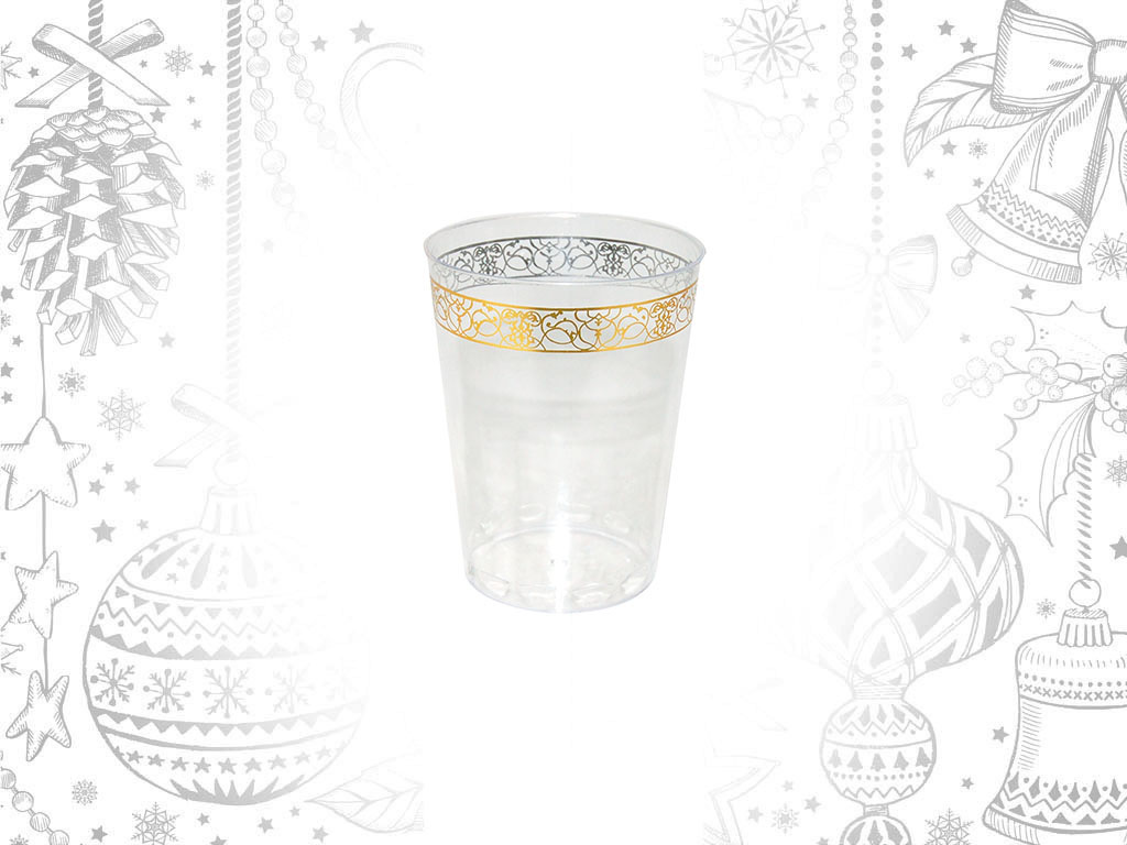 GOLDEN 6 PLASTIC GLASSES SET cod. 9301063