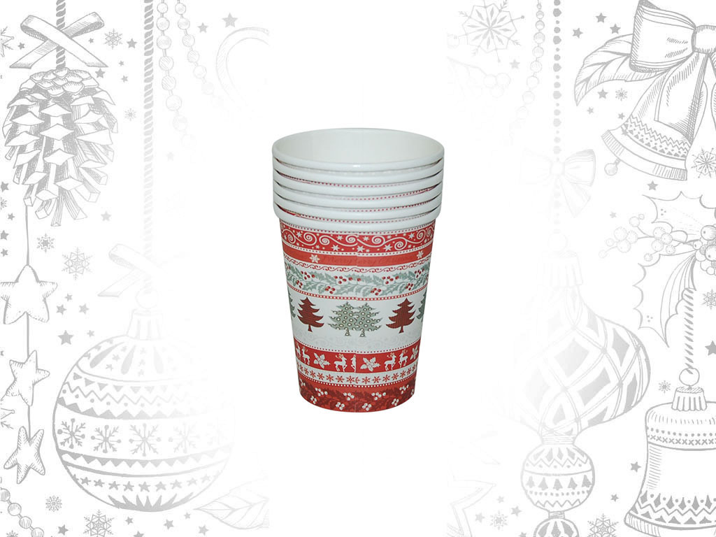 PACK 6 VASOS NATAL cod. 9302265