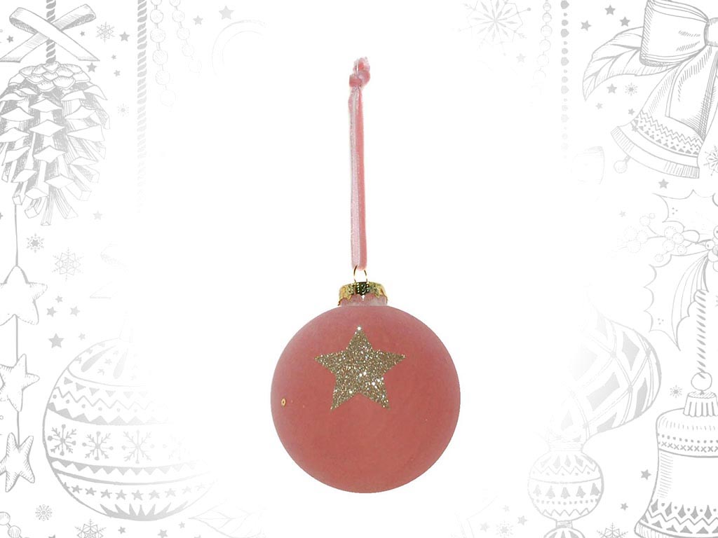 PINK BAUBLES SET GOLDEN STAR cod. 9302908