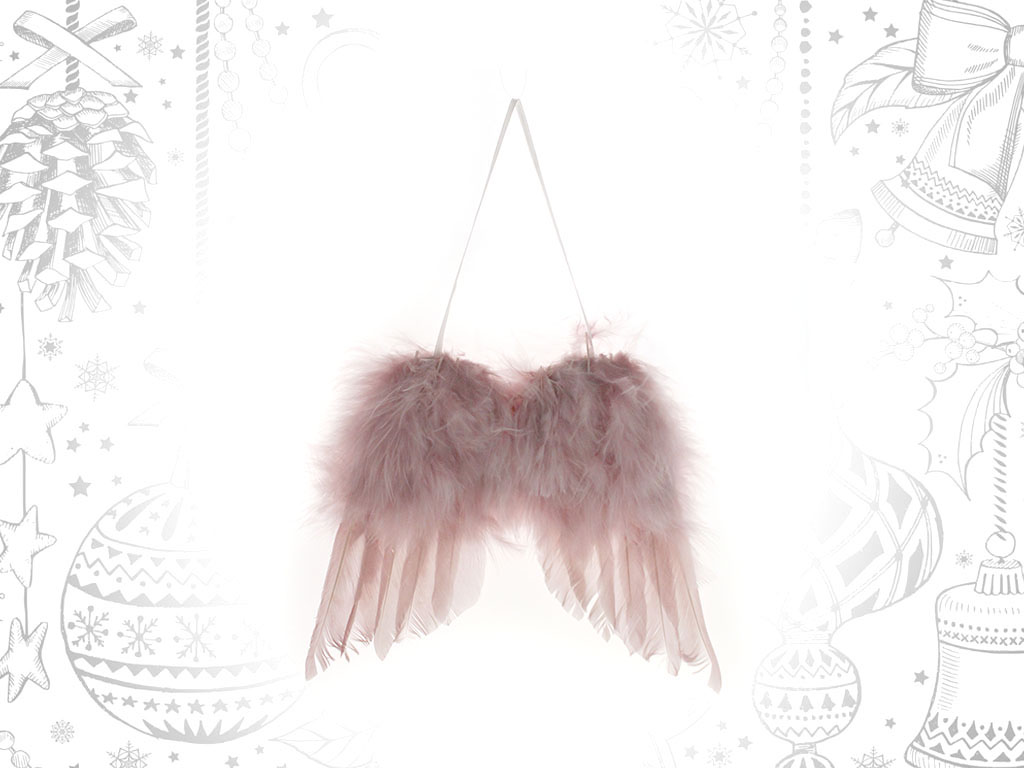 COLGANTE PLUMAS ROSAS ALAS cod. 9303676