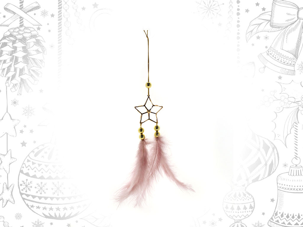 ROSE FEATHERS STAR ORNAMENT cod. 9303677