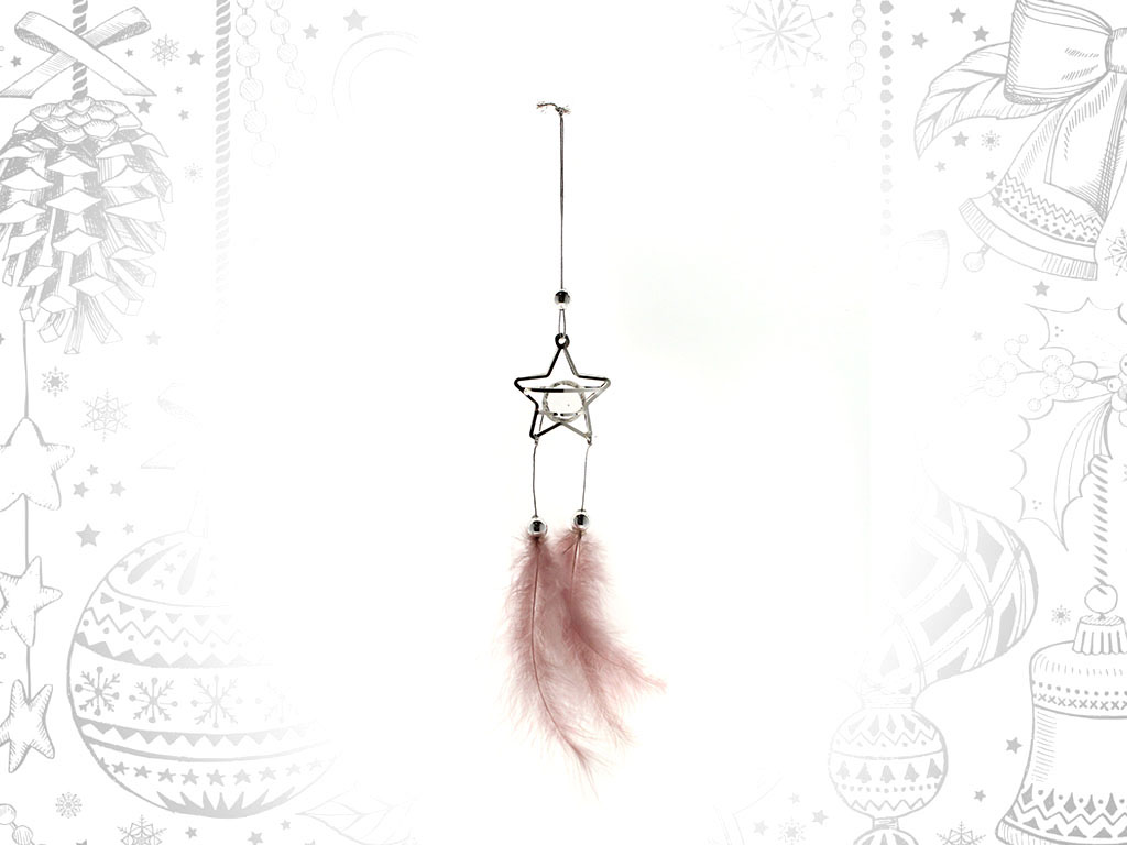 PINK FEATHERS STAR ORNAMENT cod. 9303683