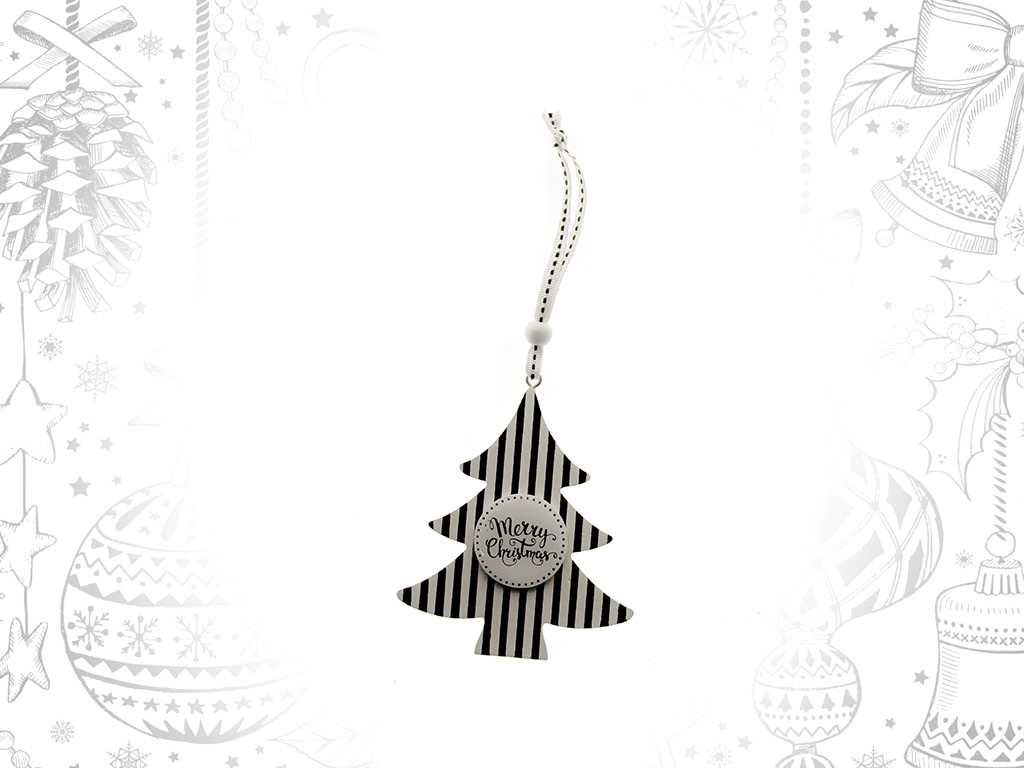 BLACK STRIPES TREE ORNAMENT cod. 9303953