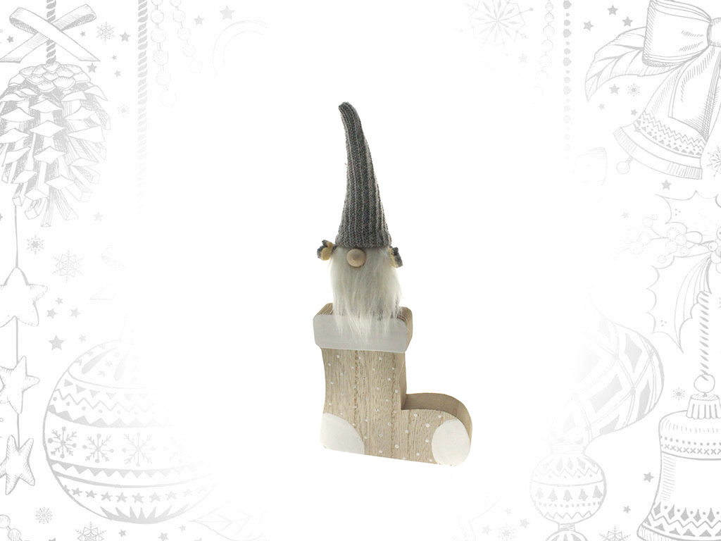 STAND PALLA LEGNO BABBO NATALE GRIGIO GR cod. 9305211