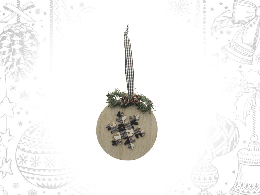 STAR WHITE&BLACK HANGING DECORATION cod. 9305264