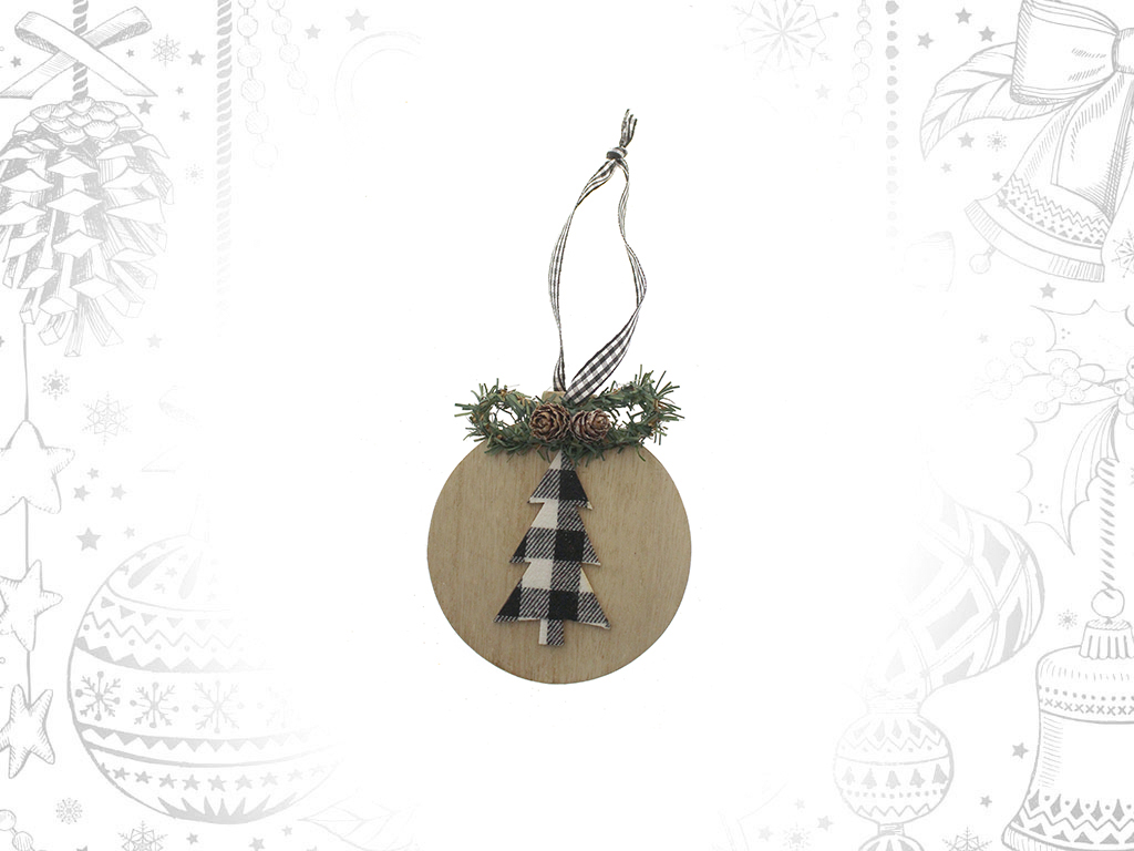 WHITE&BLACK TREE HANGING DECORATION cod. 9305265