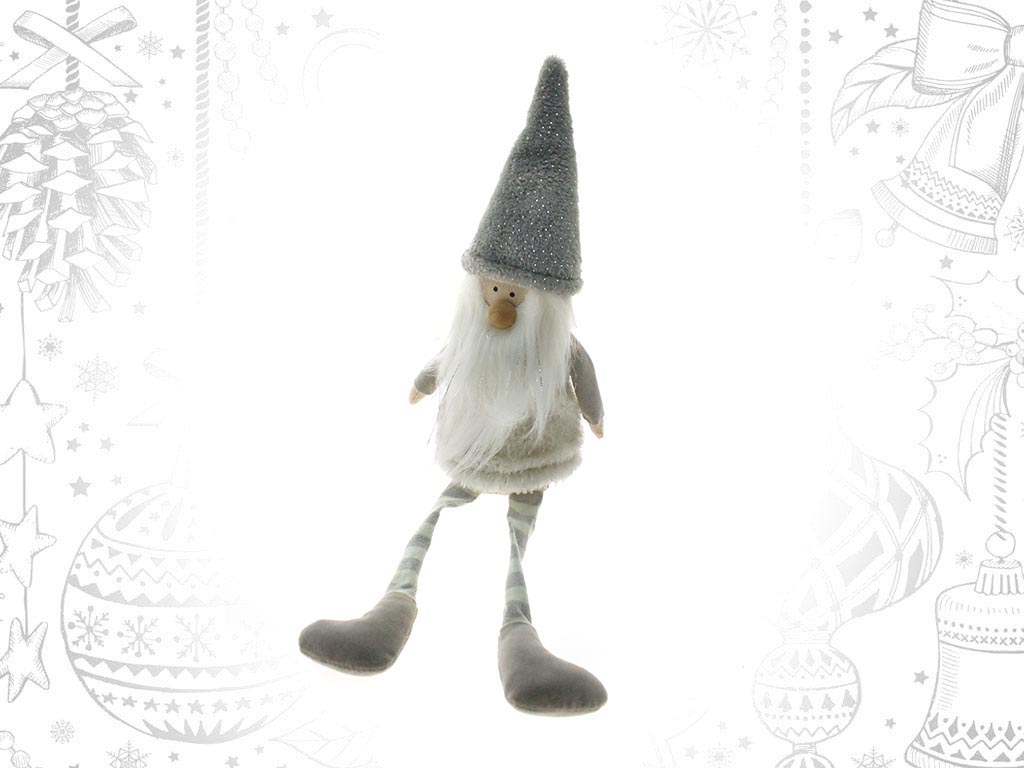 GREY&WHITE SANTA SITTING cod. 9305561