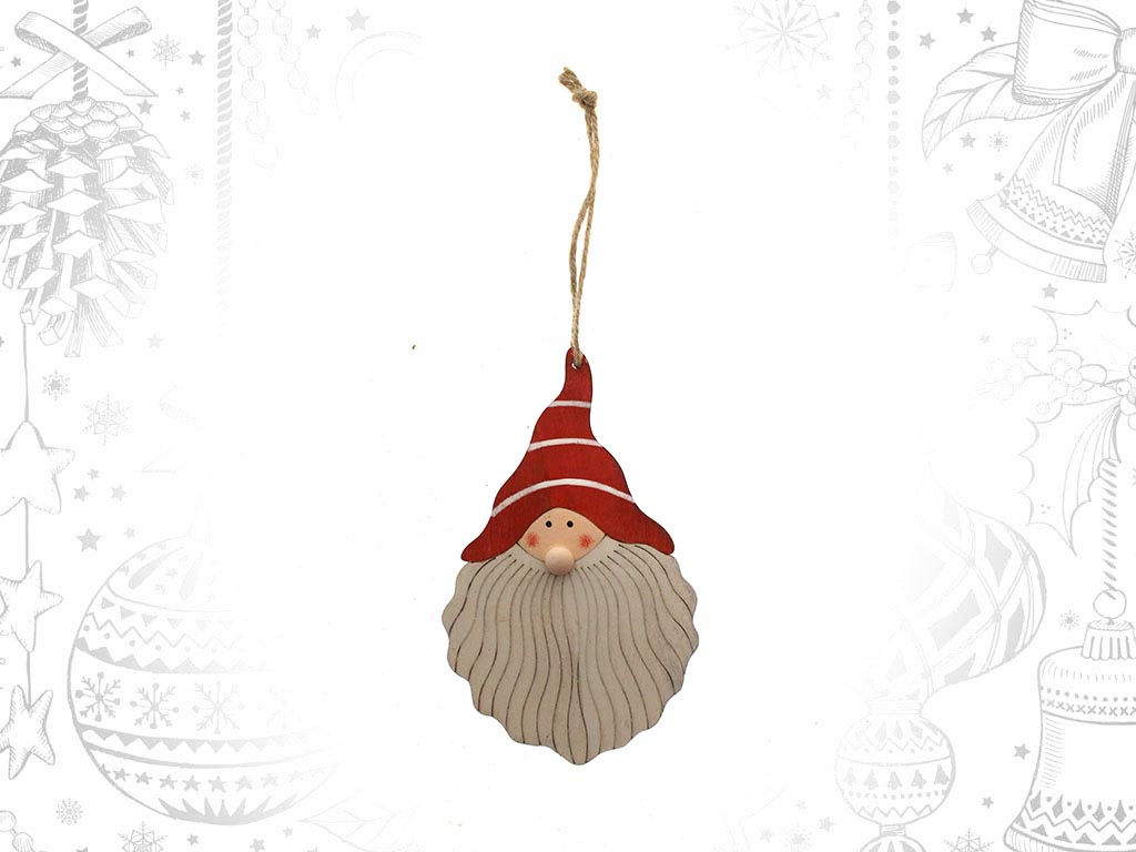 SMALL PINK SANTA  HANGING DECORATION cod. 9305980