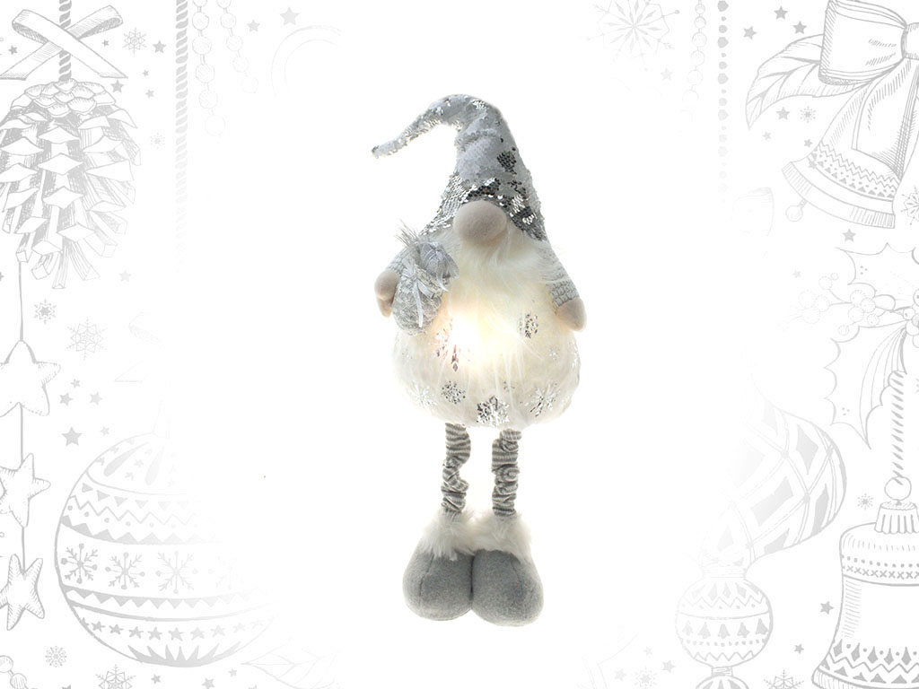 STANDING SILVER GNOME SNOWFLAKES EXT. W/ cod. 9305999