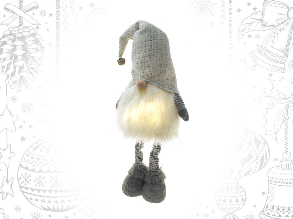 STANDING GREY GNOME EXT. W/LED 70 CM. cod. 9306015