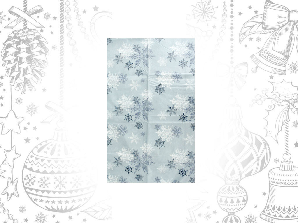 NAPPE PE 132X178 FLOCONS NEIGE BLEU cod. 9306161