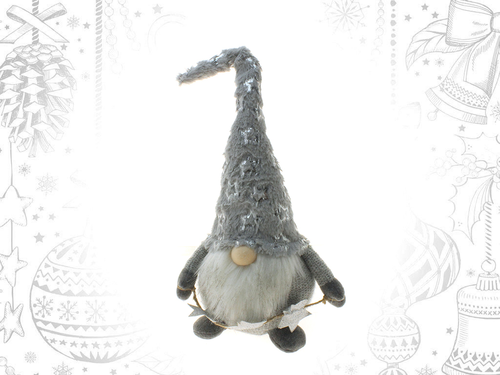 LARGE SEATED GREY SANTA cod. 9306477