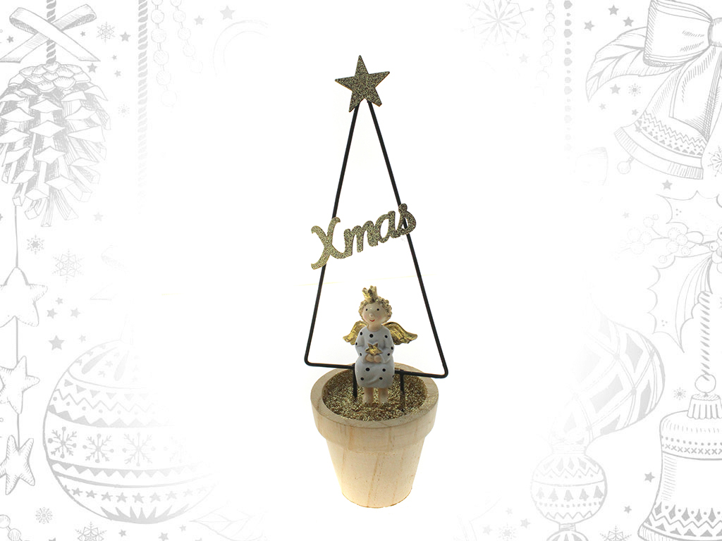 STAND ARBOL ANGEL DORADO ALTO cod. 9307585