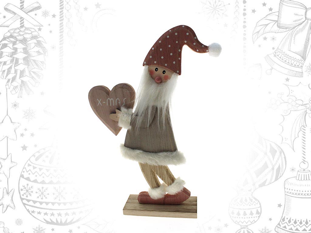 STAND BABBO NATALE ROSA CUORE cod. 9307628