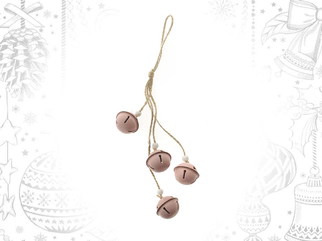 CIONDOLO 4 SONAGLI ROSA SCURO cod. 9308020