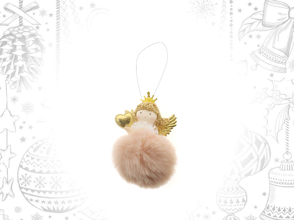 PINK FAIRY SNOWBALL  HANGING DECORATION cod. 9308153