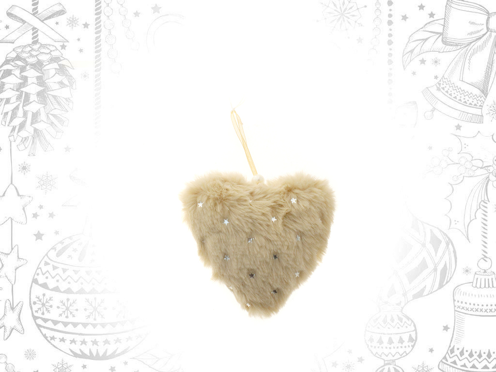 COLGANTE CORAZON BEIGE cod. 9308166