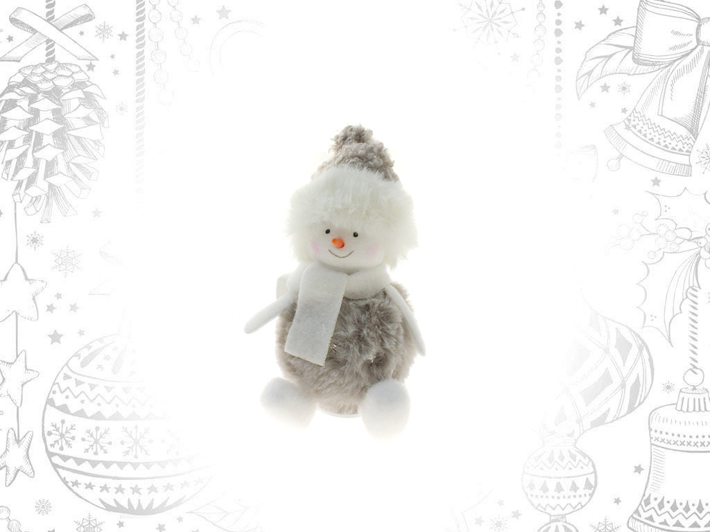 SNOWMAN GREY SITTING SNOWMAN cod. 9308236