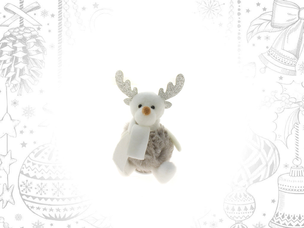 GREY SITTING REINDEER cod. 9308237