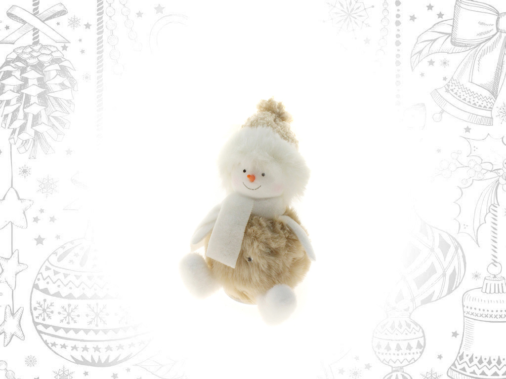 BEIGE SITTING SNOWMAN cod. 9308238