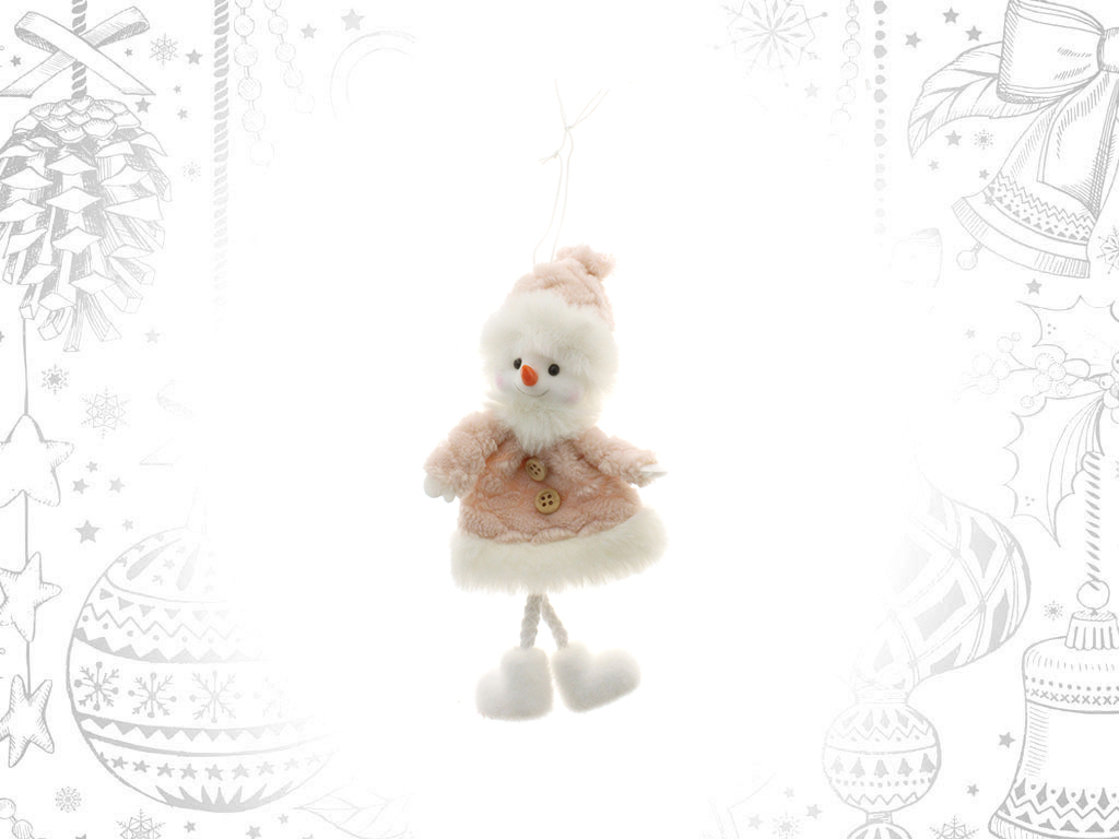 HANGING DECORATION SNOWMAN SNOW PINK cod. 9308373